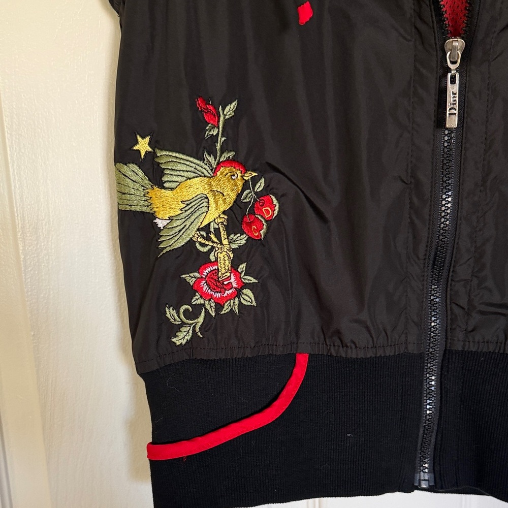 Vintage Christian Dior Black and Red Embroidered Vest - Picture 4 of 7